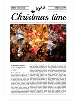 Christmas Time Newspaper - free Google Docs Template - 3483