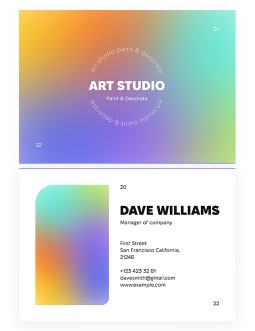 Pretty Painter Business Card - free Google Docs Template - 3884
