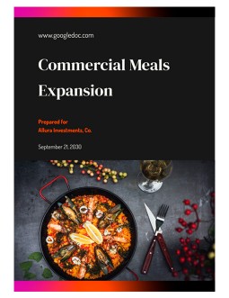 Commercial Meals Proposal
