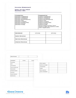 Income Statement - free Google Docs Template - 4274