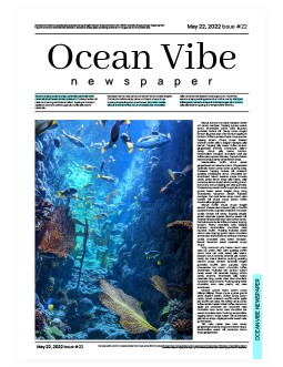 Ocean Vibe Newspaper - free Google Docs Template - 2578