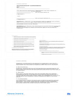 Sponsorship Agreement - free Google Docs Template - 4073
