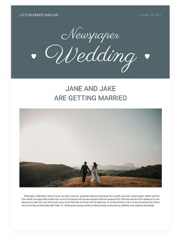 Tender Wedding Newspaper - free Google Docs Template - 924