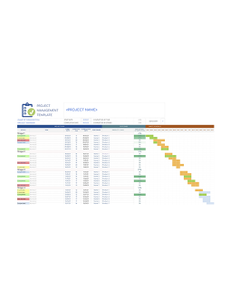 Project Management with Gantt Schedule - free Google Docs Template - 1654