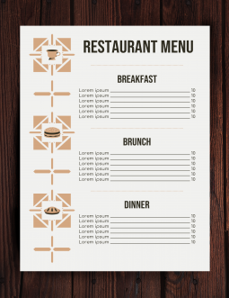 Special Restaurant Menu - free Google Docs Template - 224